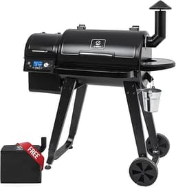 Z GRILLS ZPG-450A Wood Pellet Grill & Smoker with PID V3.0 Controller, 459 Sq in Cook Area, Meat Probe, Foldable Shelf, 8 in 1 BBQ Grill Outdoor Auto Temperature Control, Black